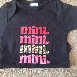 Black Mini Graphic Baby Onesie